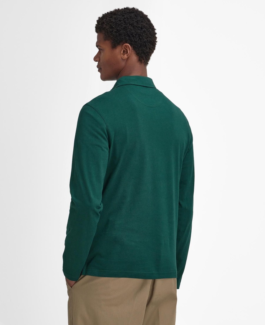 camisa polo de manga comprida corpatch