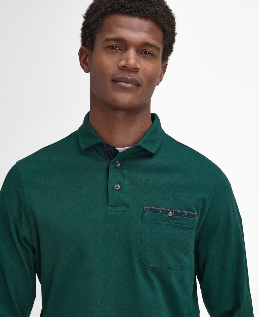 camisa polo de manga comprida corpatch