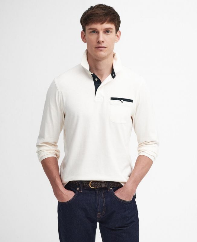 camisa polo de manga comprida corpatch
