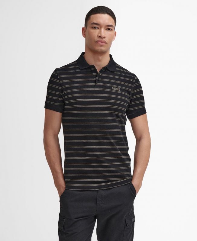 camisa polo de manga curta listrada montague