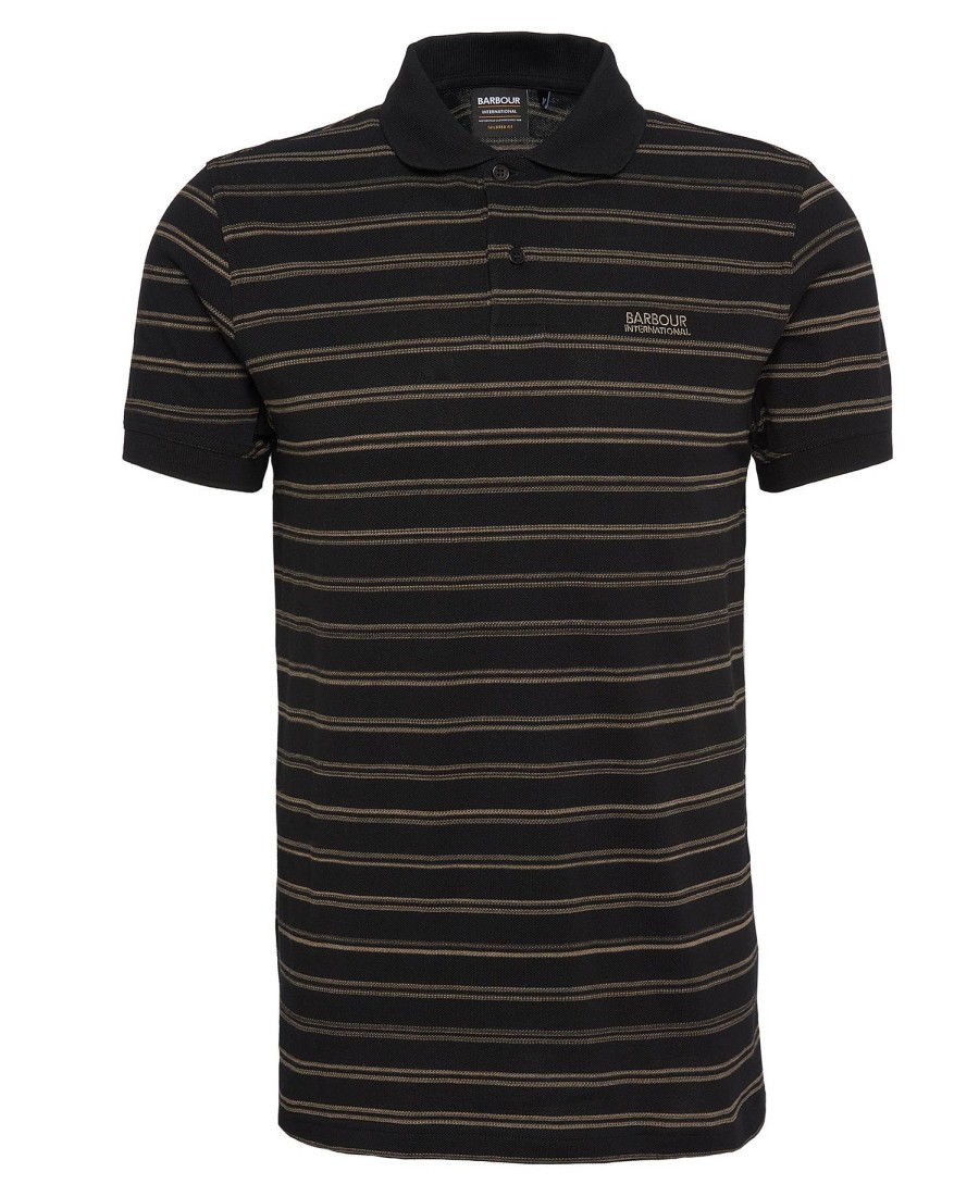 camisa polo de manga curta listrada montague
