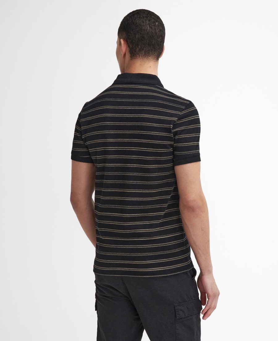 camisa polo de manga curta listrada montague