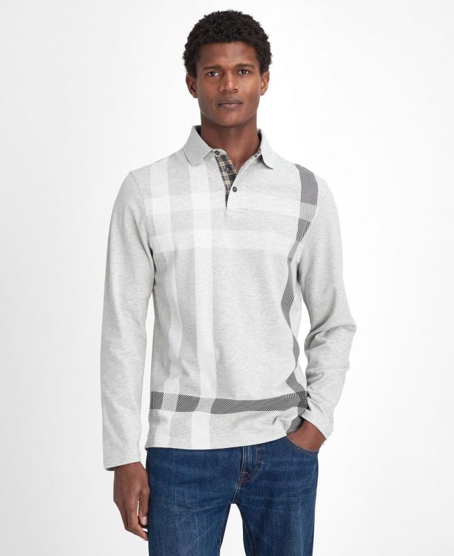 camisa polo de manga comprida blaine tartan