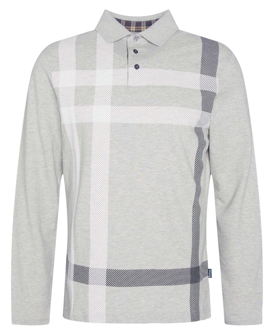 camisa polo de manga comprida blaine tartan