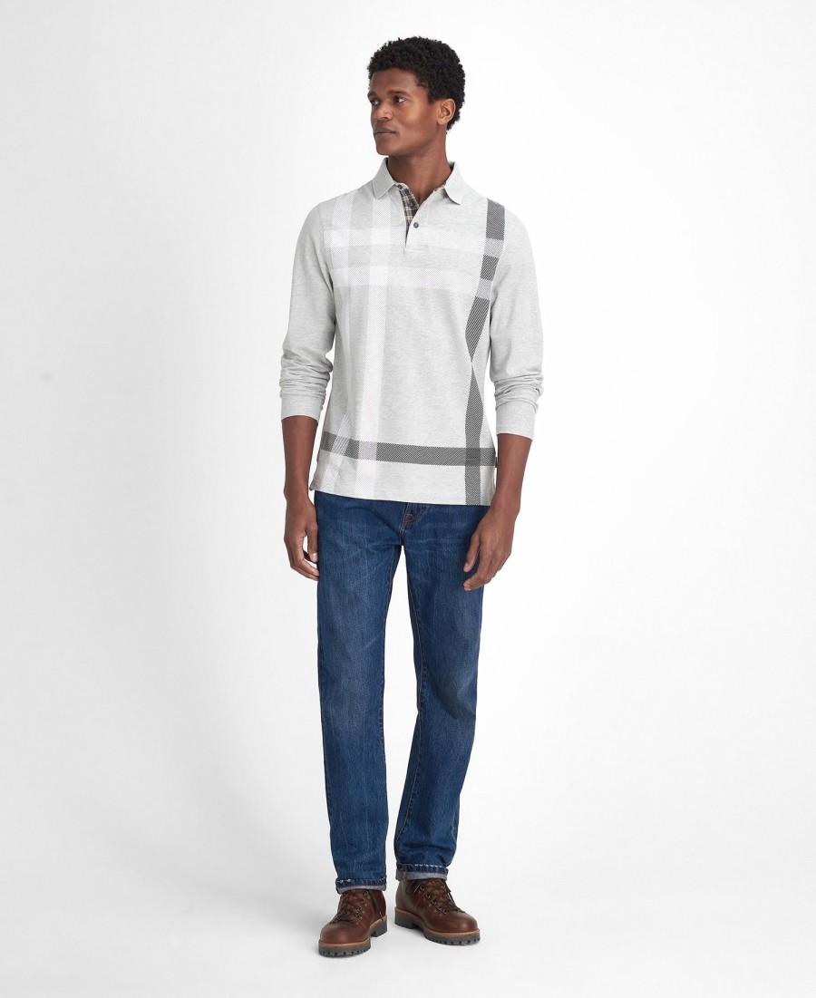 camisa polo de manga comprida blaine tartan