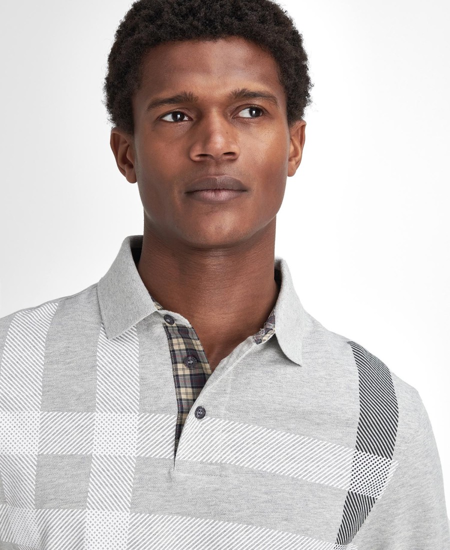 camisa polo de manga comprida blaine tartan