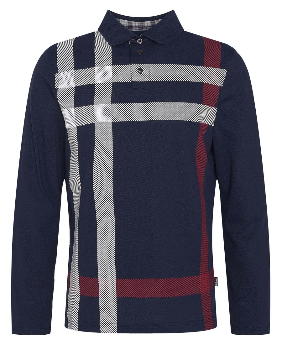 camisa polo de manga comprida blaine tartan