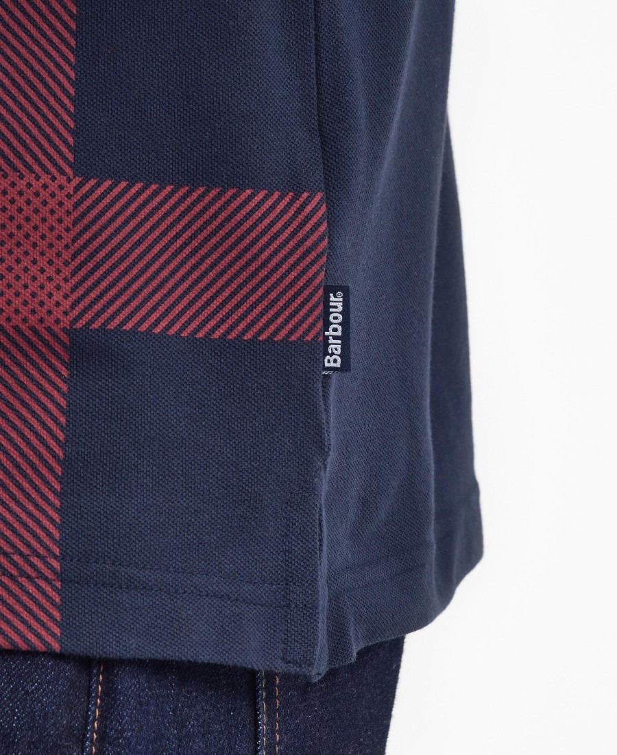 camisa polo de manga comprida blaine tartan