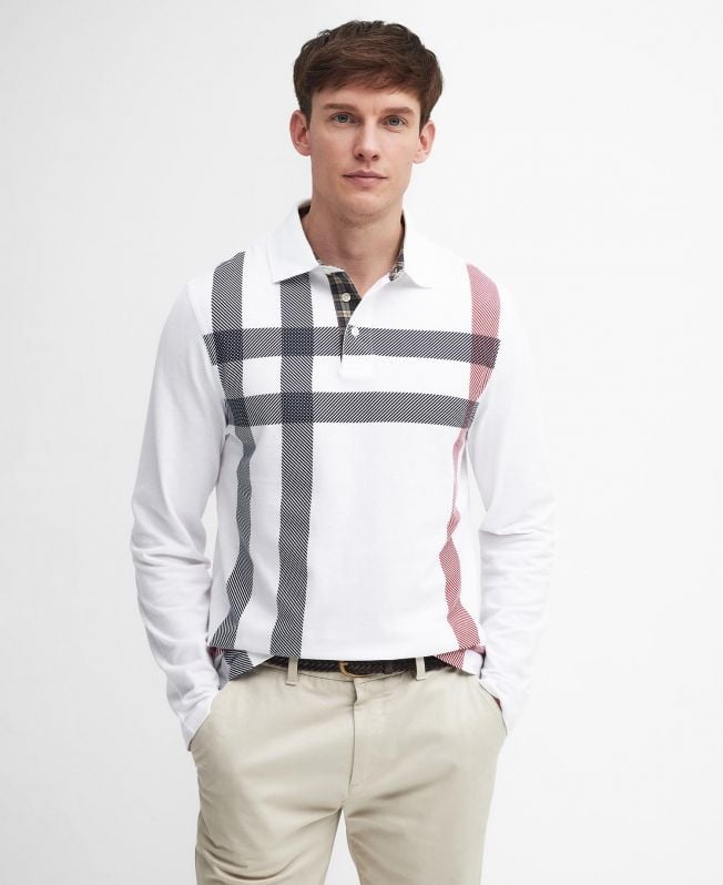 camisa polo de manga comprida blaine tartan