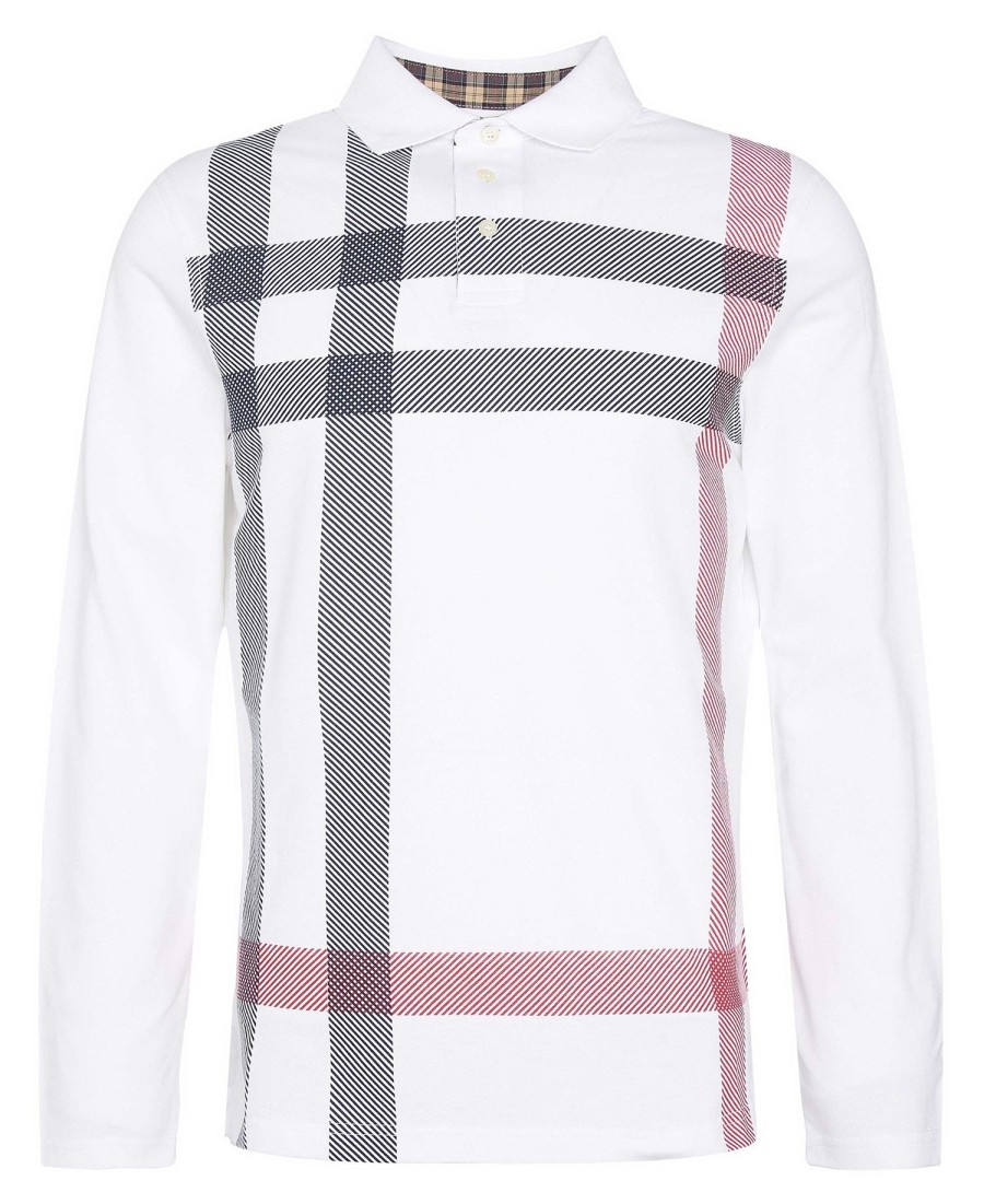 camisa polo de manga comprida blaine tartan