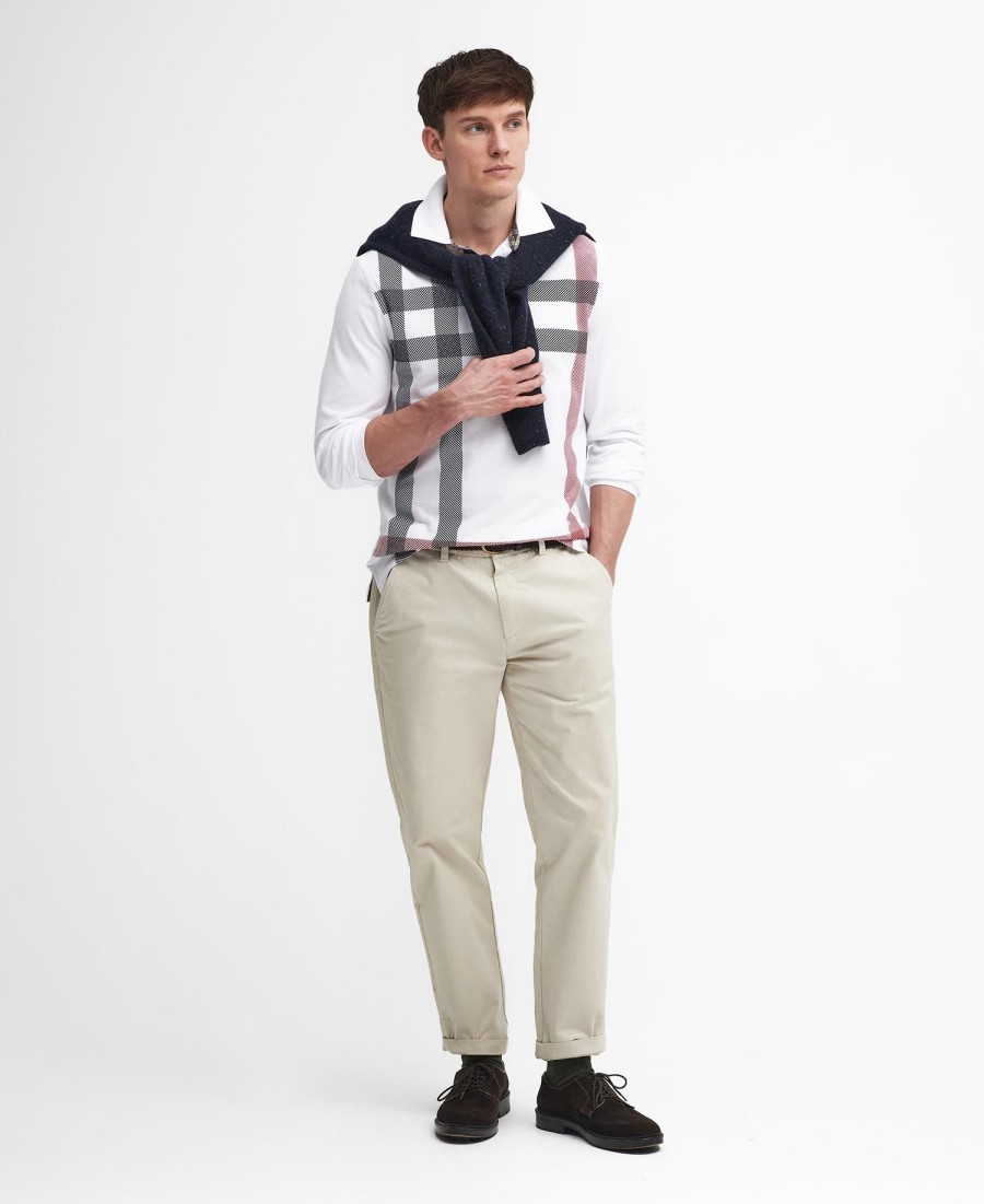 camisa polo de manga comprida blaine tartan