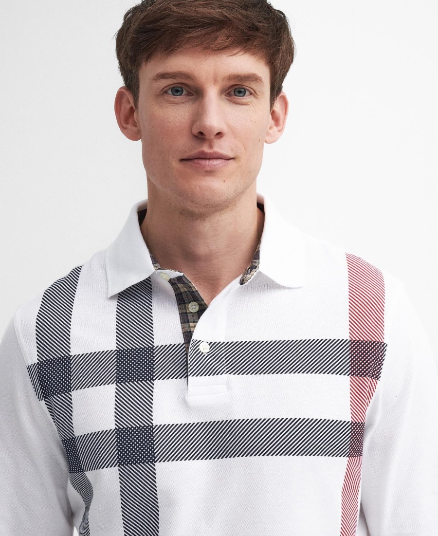 camisa polo de manga comprida blaine tartan