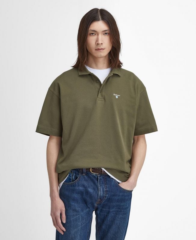 camisa polo de manga curta oversized dunand