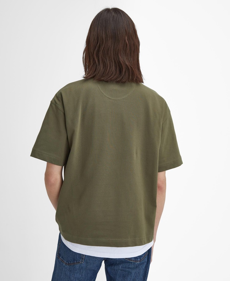 camisa polo de manga curta oversized dunand