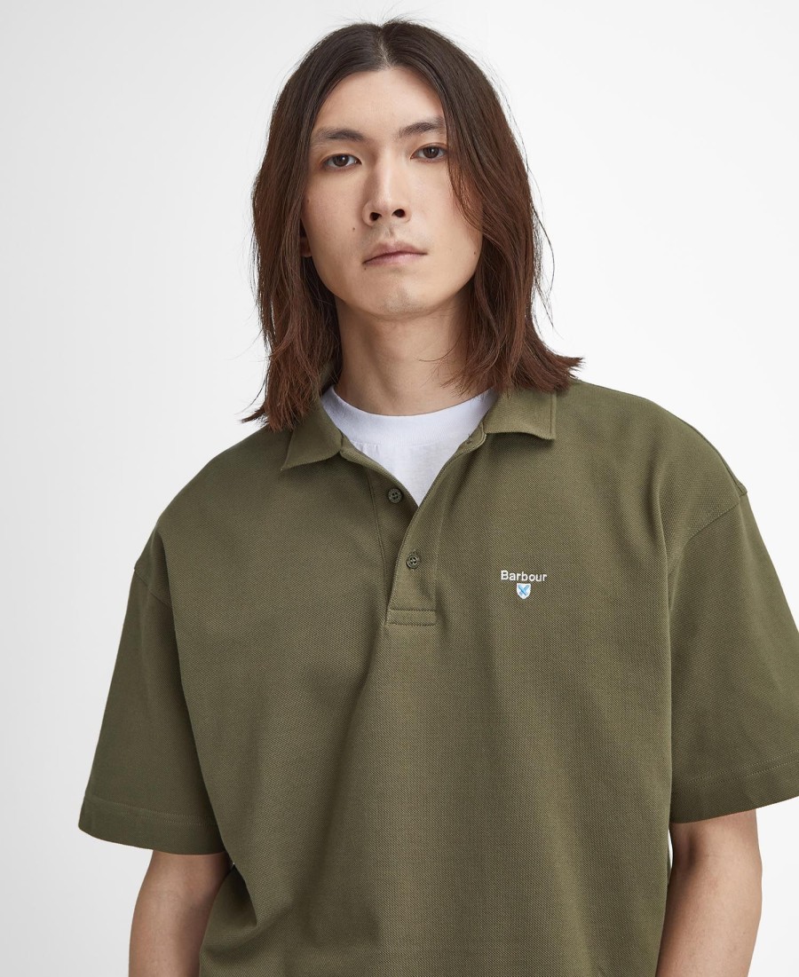 camisa polo de manga curta oversized dunand