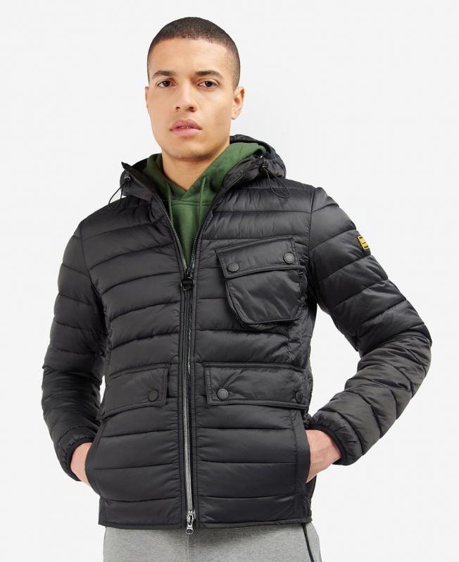 jaqueta acolchoada com capuz racer ouston