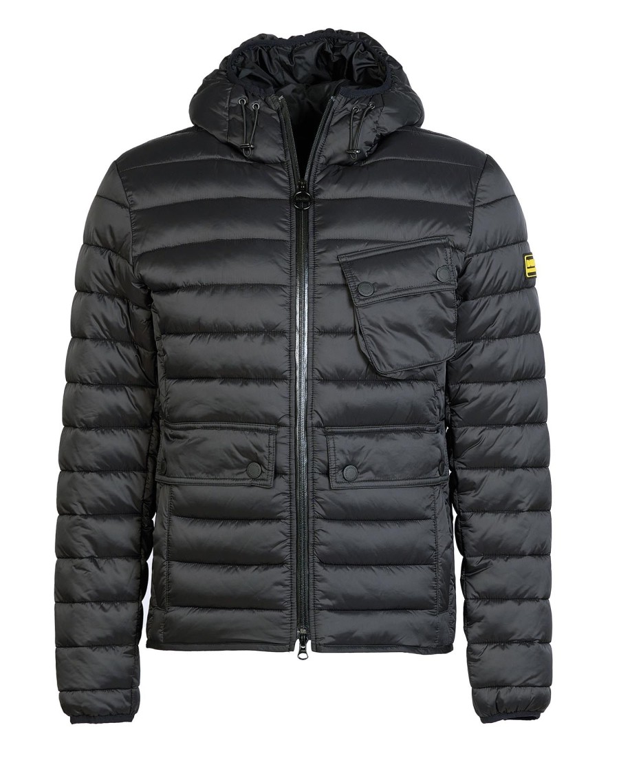 jaqueta acolchoada com capuz racer ouston