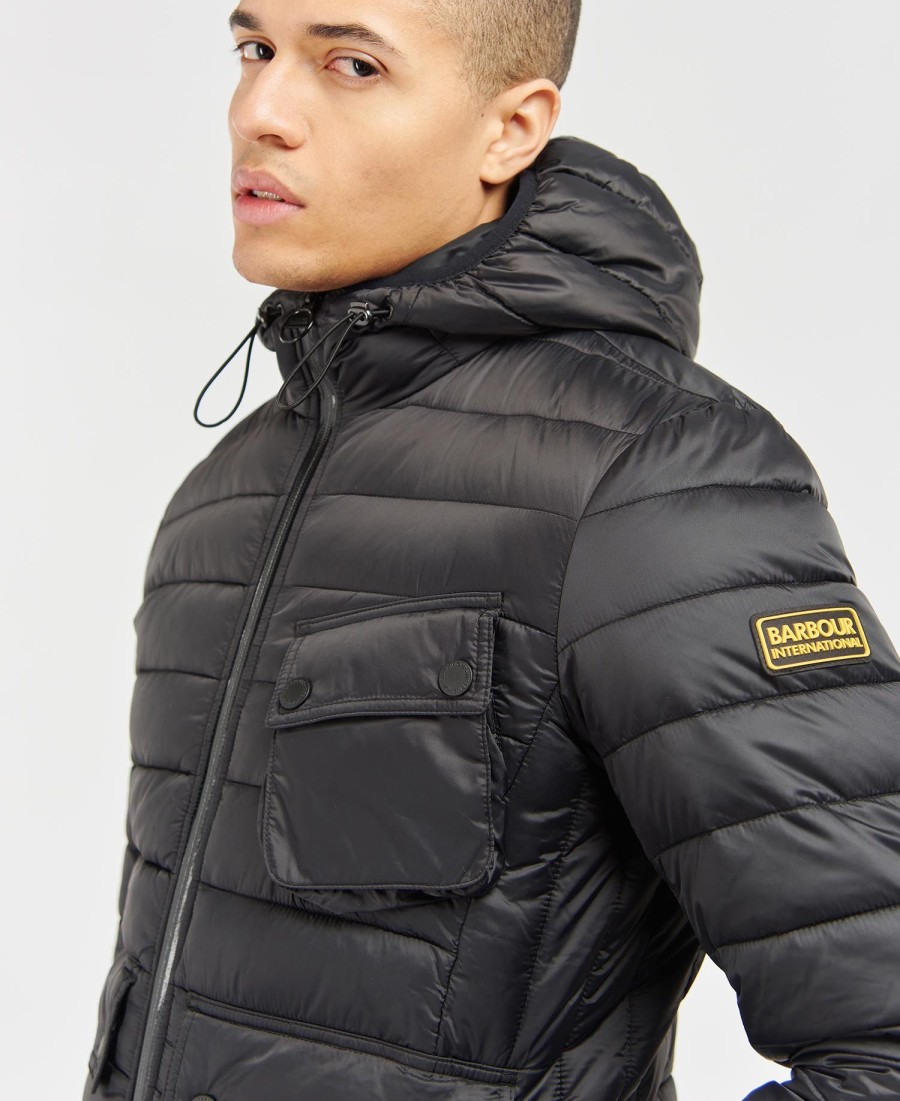 jaqueta acolchoada com capuz racer ouston