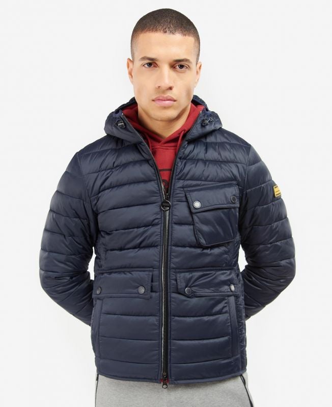 jaqueta acolchoada com capuz racer ouston