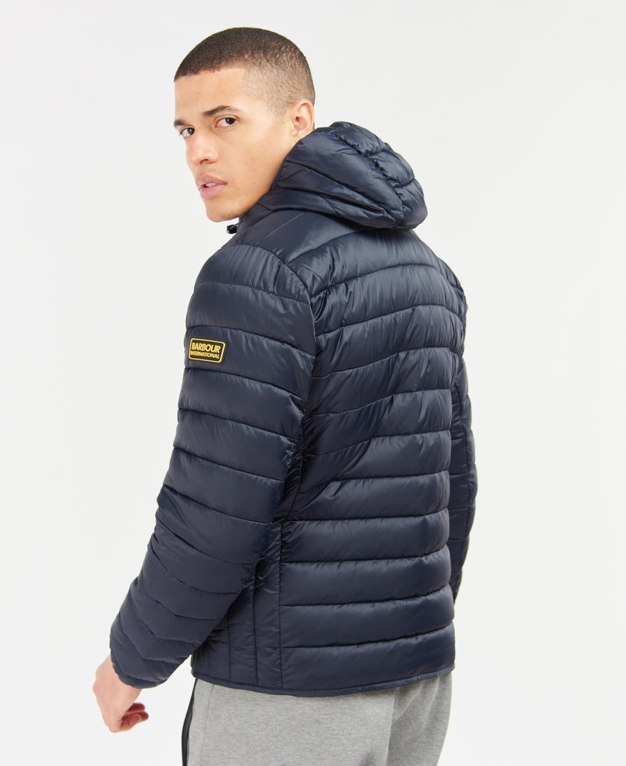 jaqueta acolchoada com capuz racer ouston