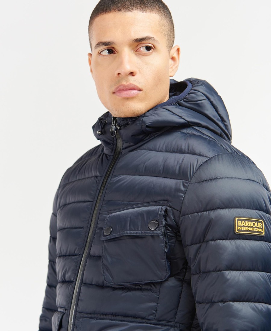 jaqueta acolchoada com capuz racer ouston