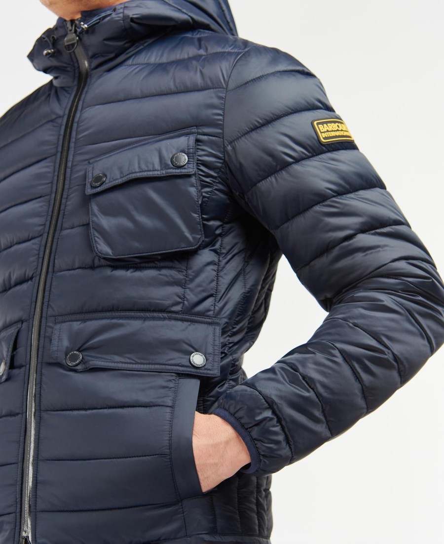 jaqueta acolchoada com capuz racer ouston