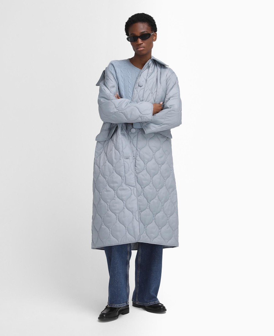 casaco barbour the edit by alexa quilted car coat