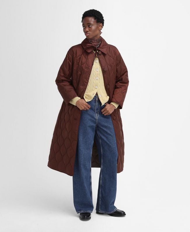 casaco barbour the edit by alexa quilted car coat