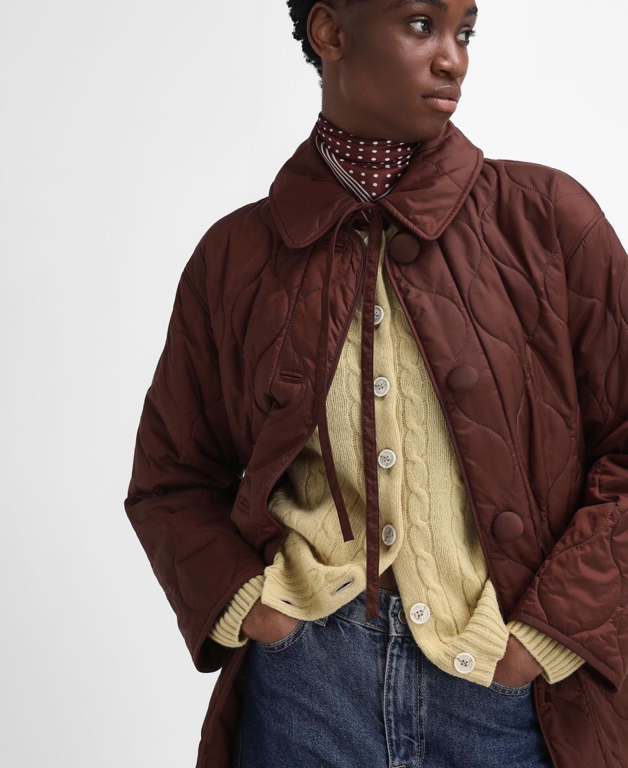 casaco barbour the edit by alexa quilted car coat
