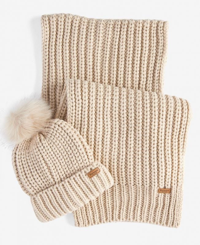 conjunto de presente com gorro e cachecol saltburn