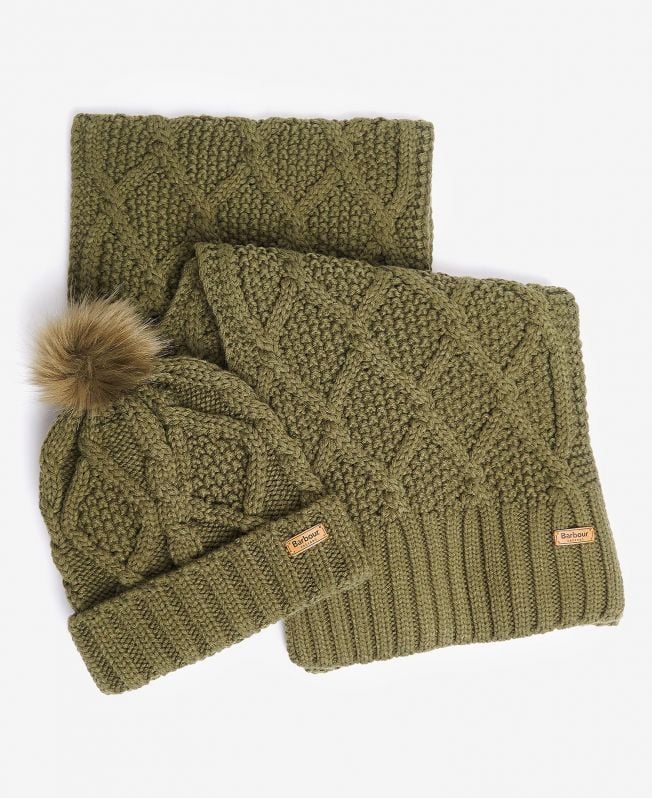 conjunto de presente com gorro e cachecol ridley