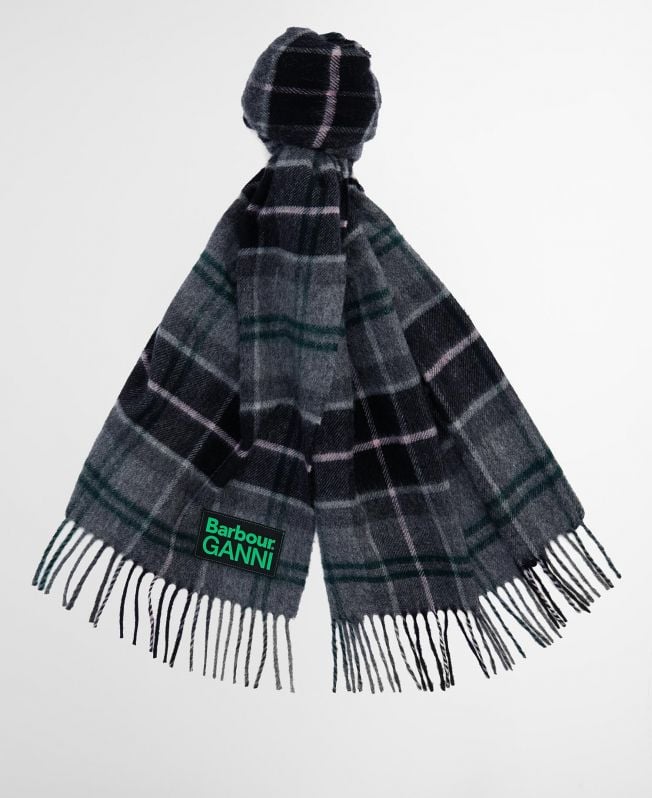 cachecol xadrez barbour x ganni