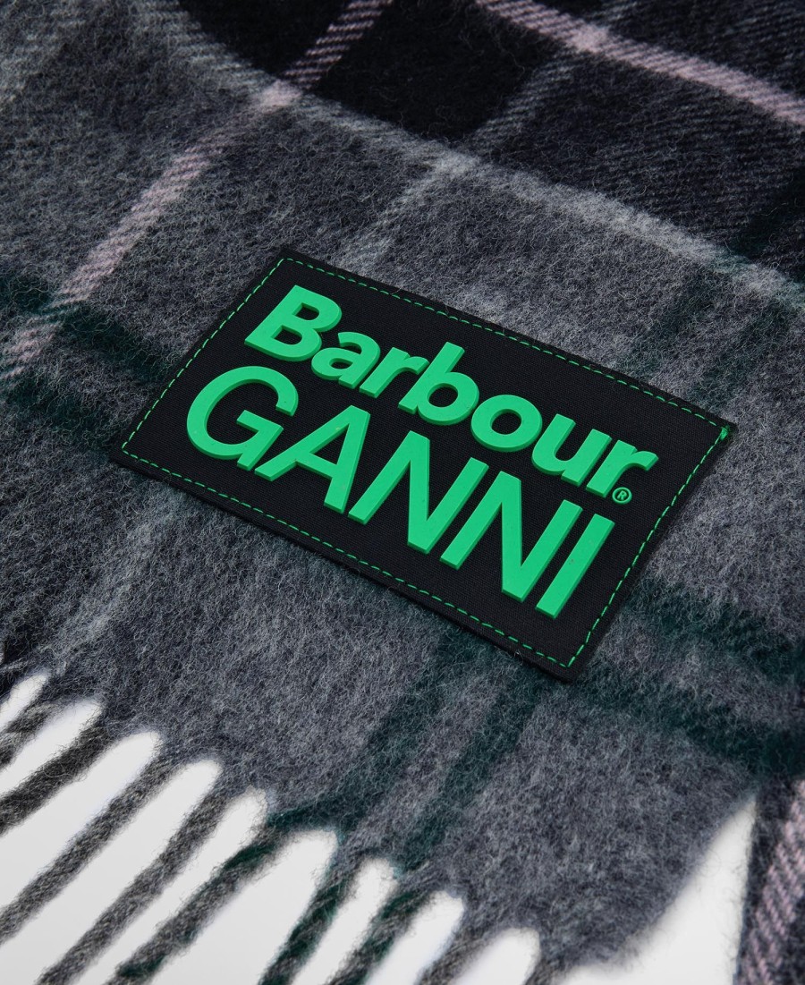 cachecol xadrez barbour x ganni