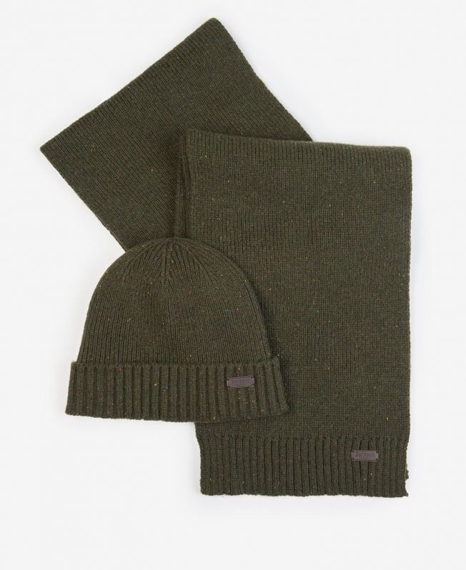 conjunto de presente com gorro e cachecol carlton fleck