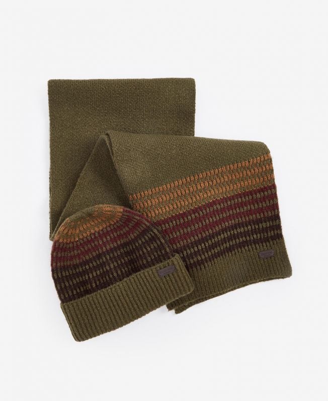 conjunto de presente branton com chapéus e cachecóis