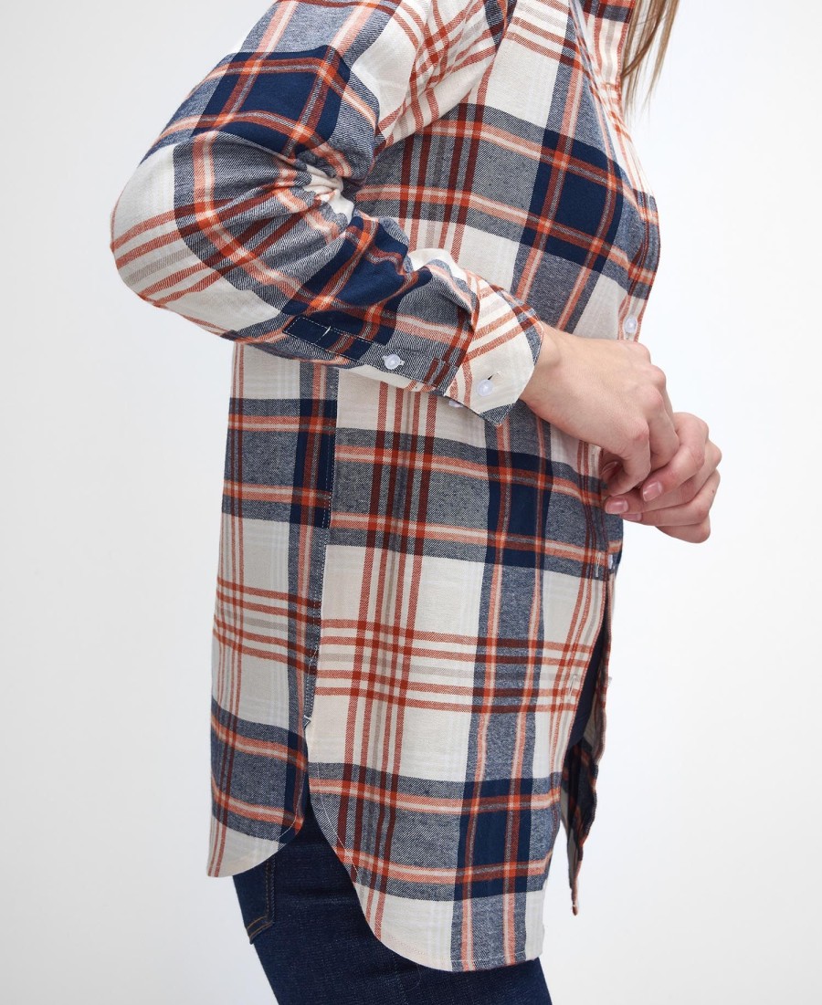 camisa pendula regular de manga comprida