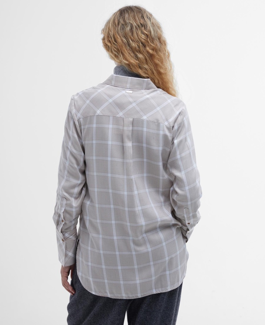 camisa de manga comprida xadrez rhonda