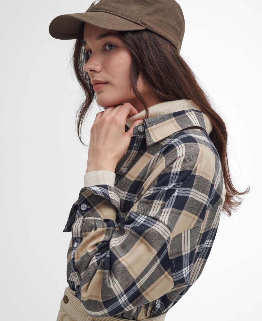 camisa larisa xadrez de manga comprida