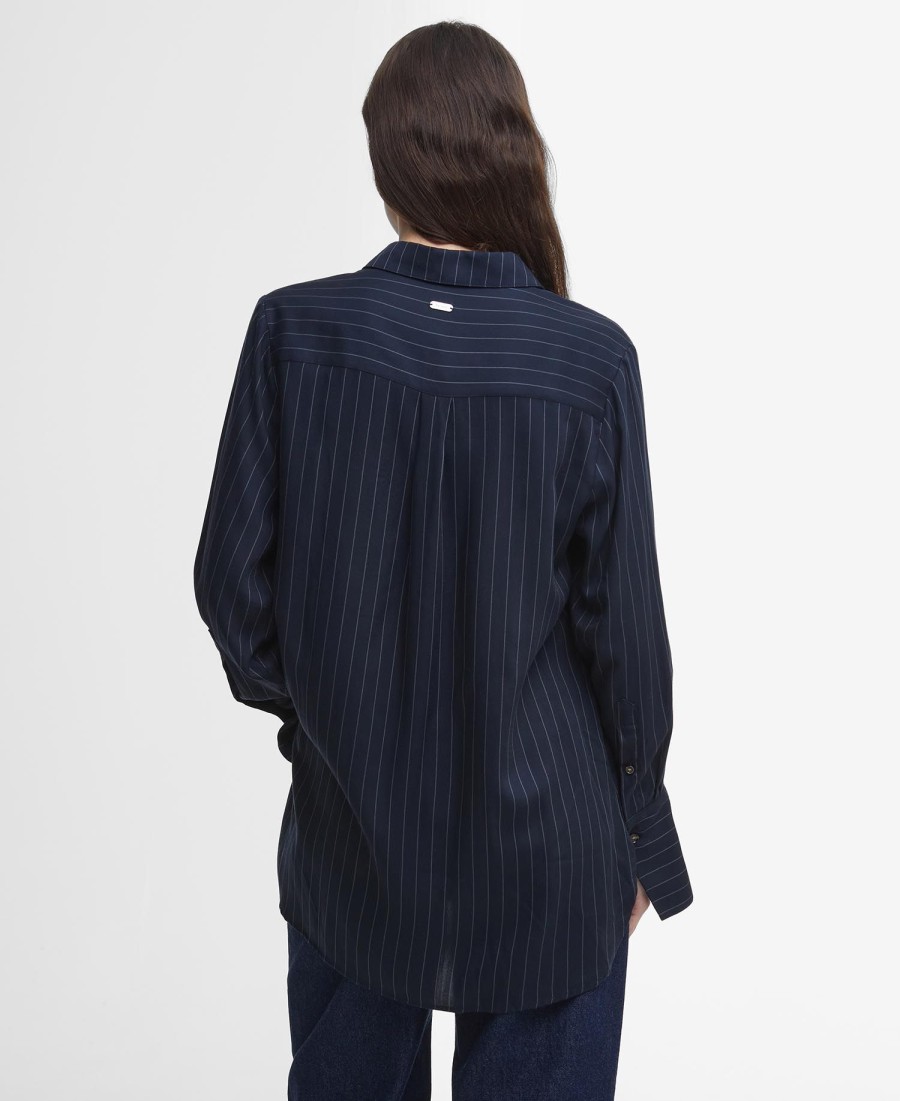 camisa carrie relaxed com risca de giz