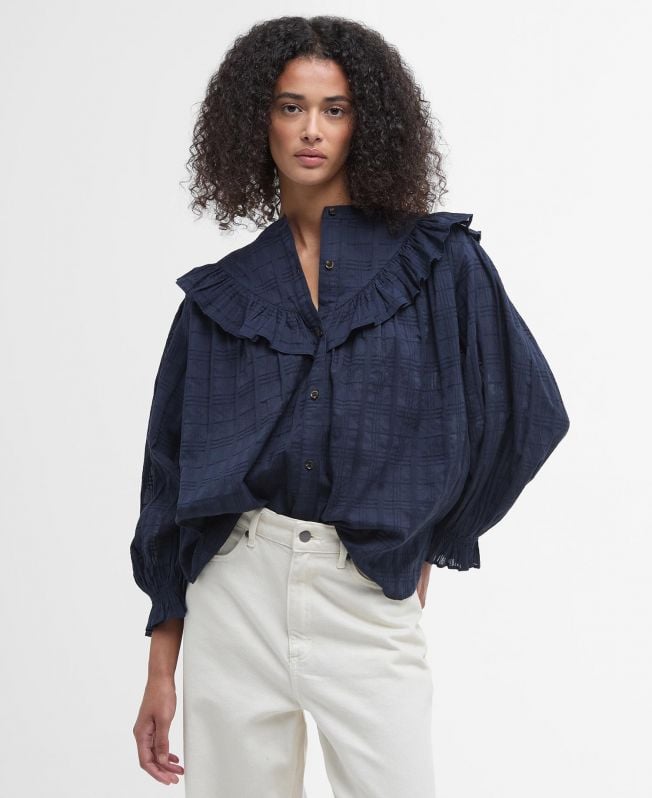 camisa fearne com babados