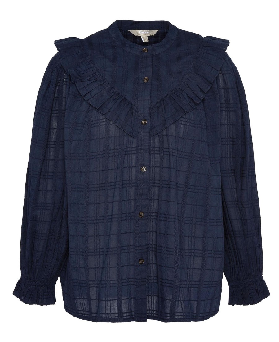 camisa fearne com babados