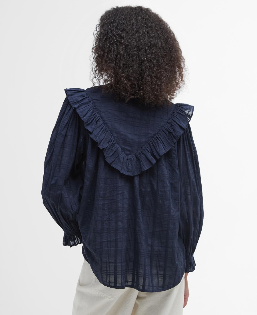 camisa fearne com babados