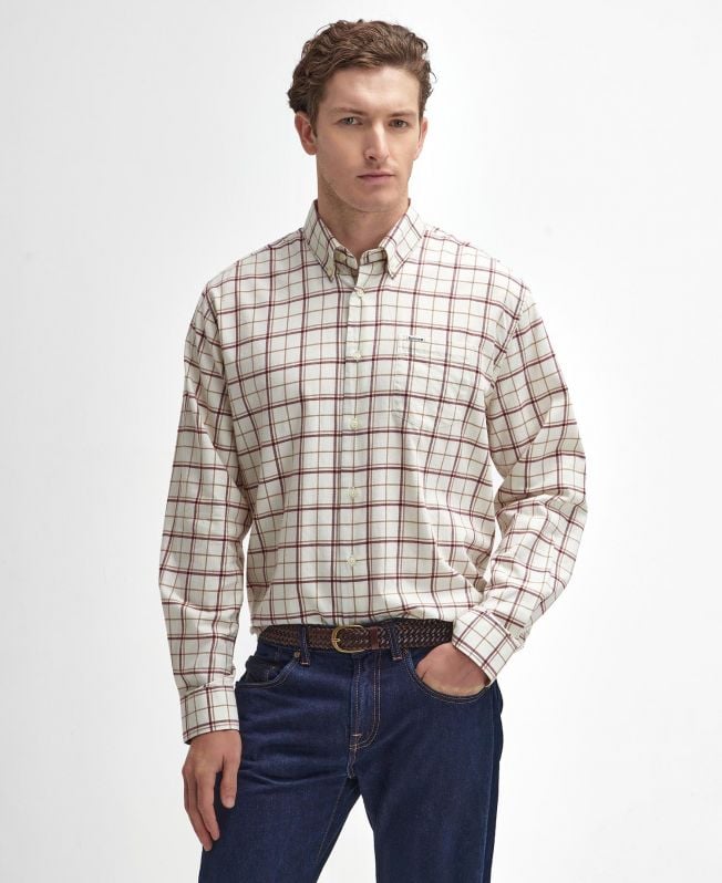 camisa pelton regular de manga comprida