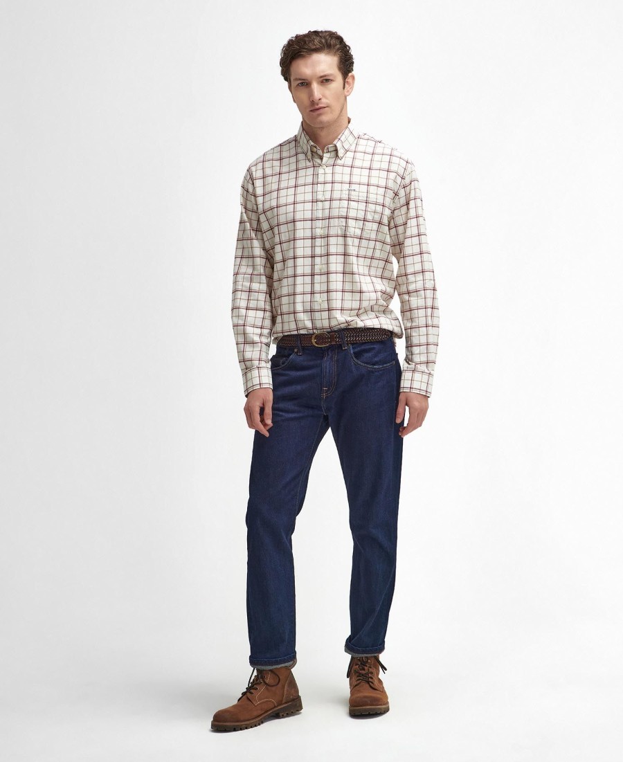 camisa pelton regular de manga comprida