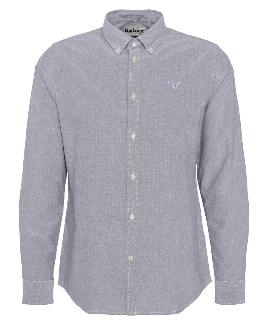 camisa oxford de alfaiataria com mangas compridas