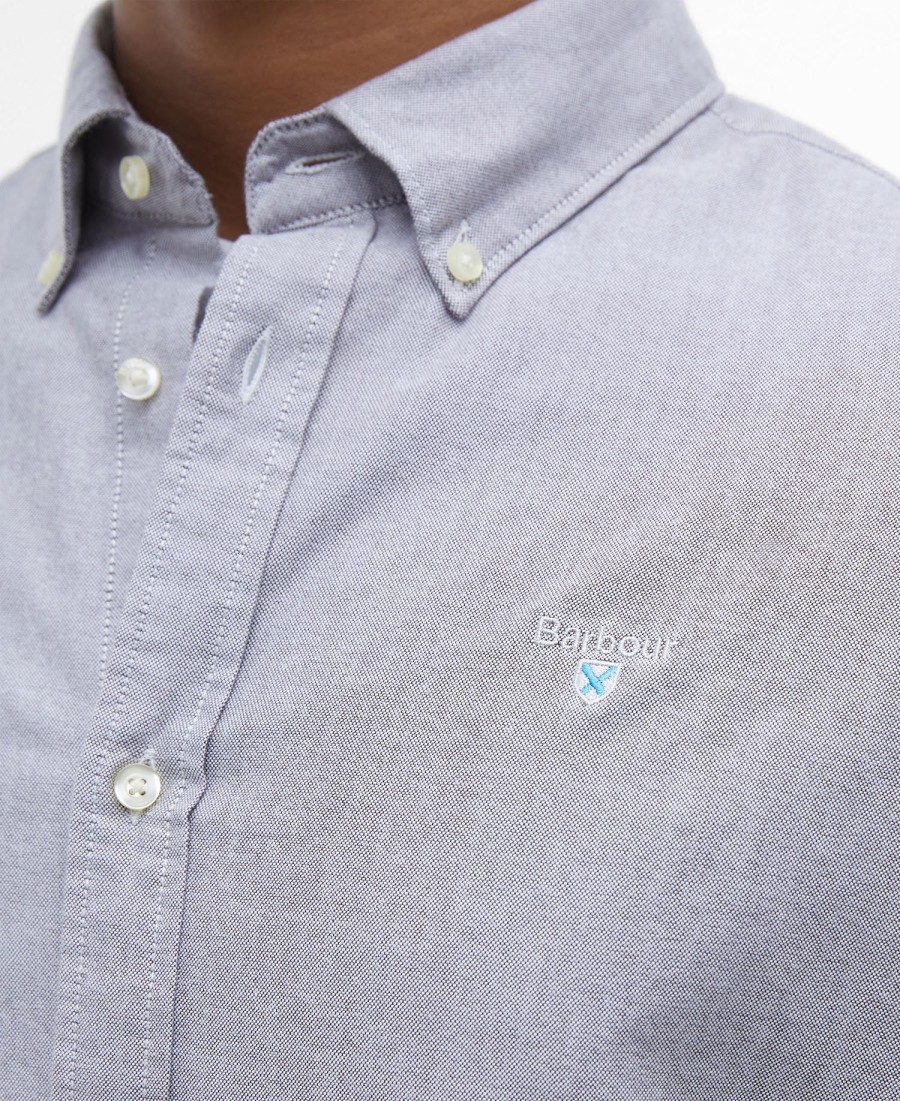 camisa oxford de alfaiataria com mangas compridas