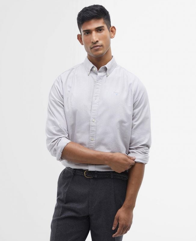 camisa oxford de alfaiataria com mangas compridas