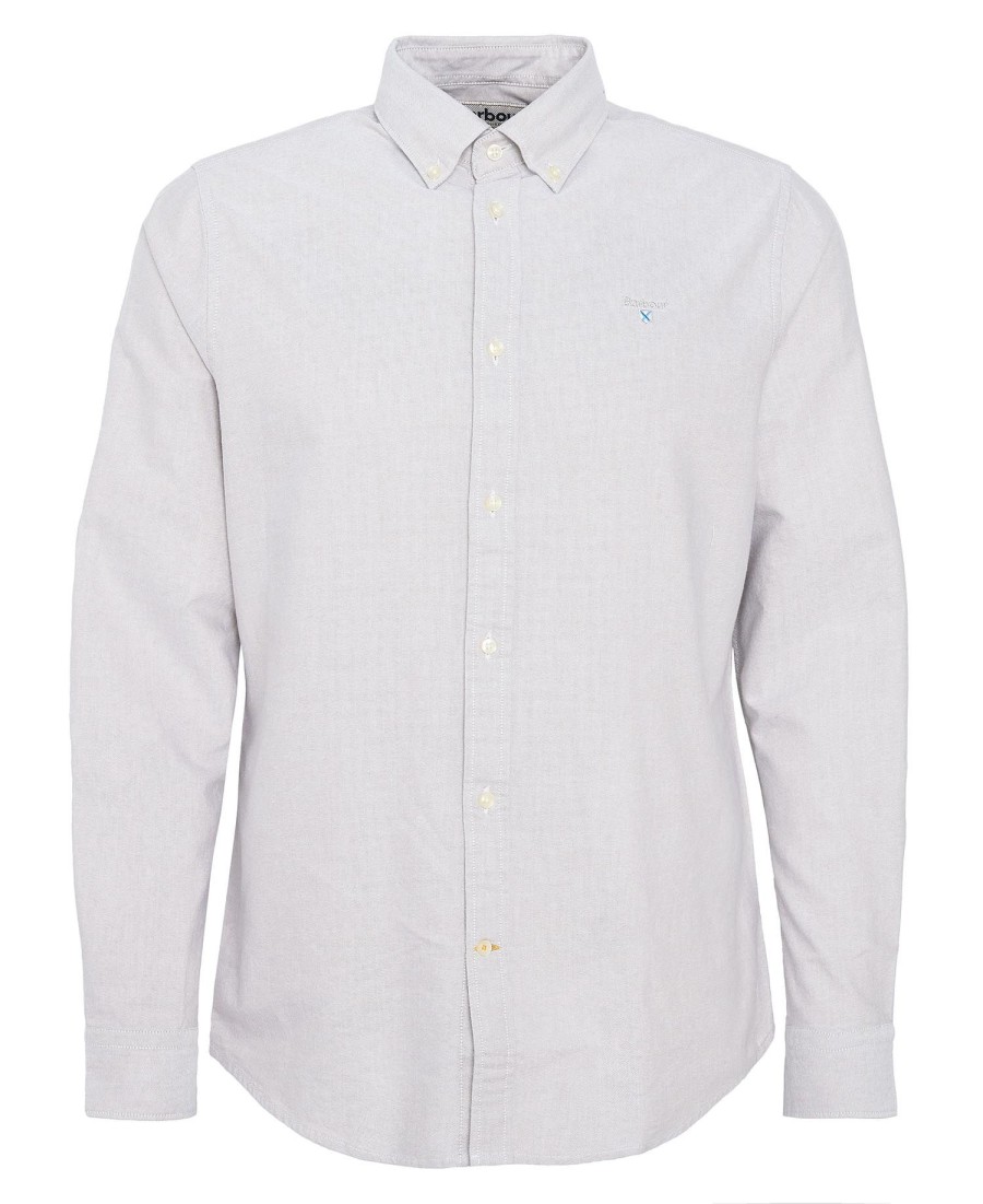camisa oxford de alfaiataria com mangas compridas