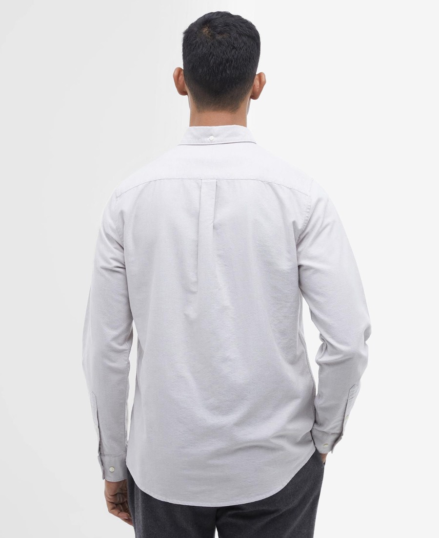 camisa oxford de alfaiataria com mangas compridas