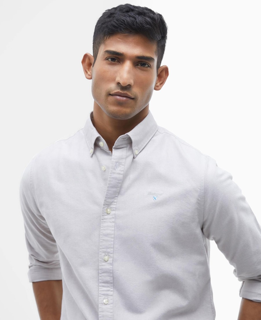 camisa oxford de alfaiataria com mangas compridas